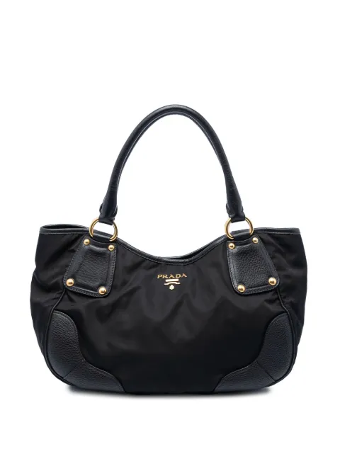 Prada Pre-Owned 2013-2026 Vitello Daino Trimmed Tessuto handbag