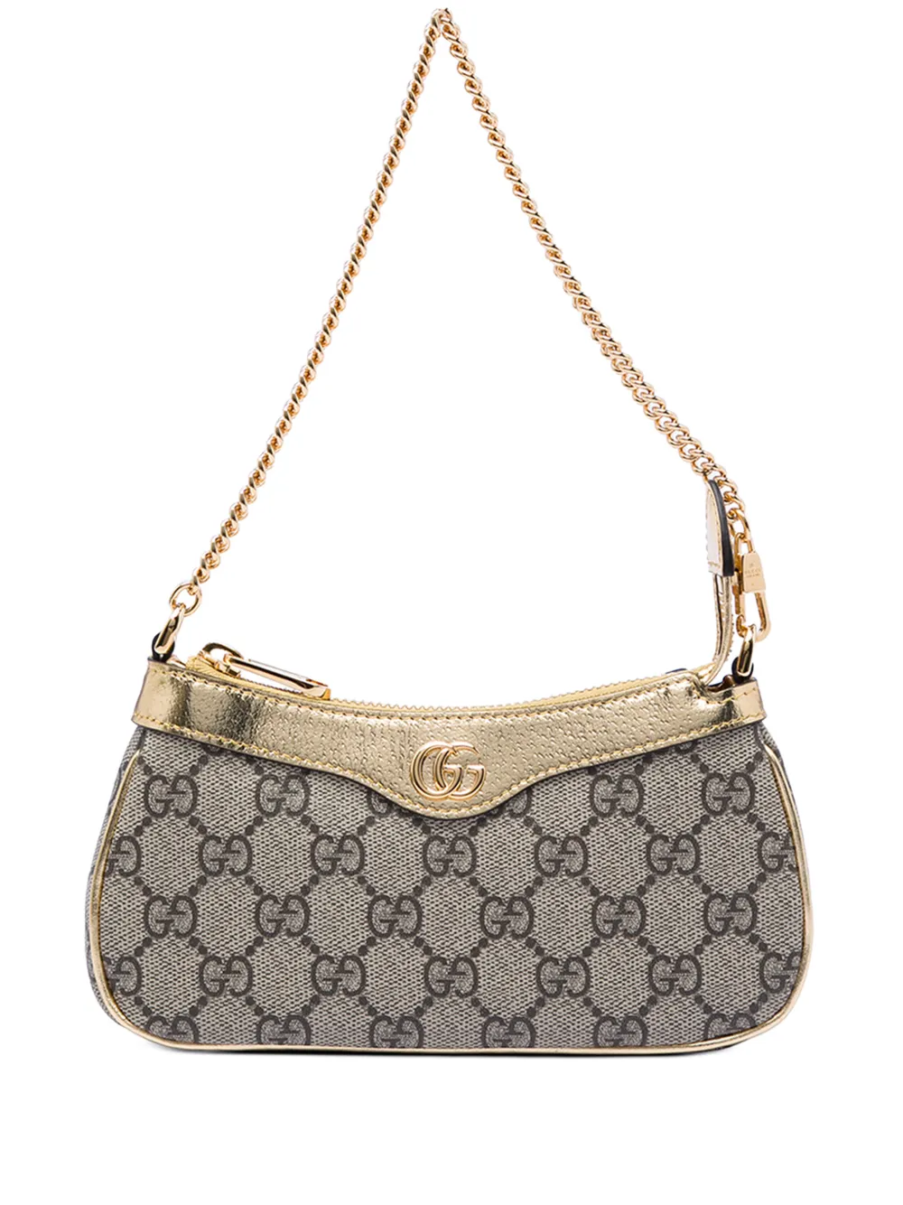 Gucci Pre-Owned 2016-2026 Small GG Supreme Ophidia shoulder bag - Toni neutri