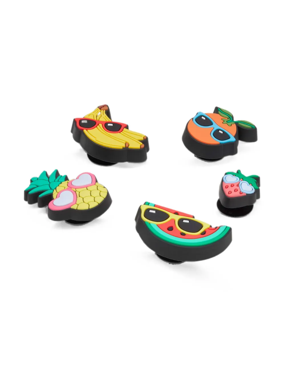 Crocs Kids Cute Fruit Jibbitz™ shoe charms (set of five) Zwart