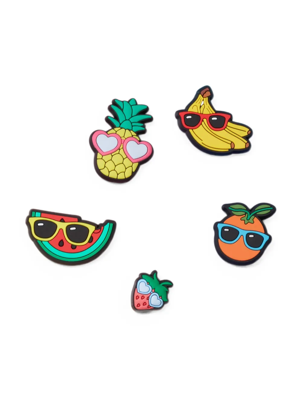 Crocs Kids Cute Fruit Jibbitz™ shoe charms (set of five) Zwart