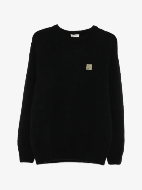 American Vintage Vitow logo-patch knit sweater