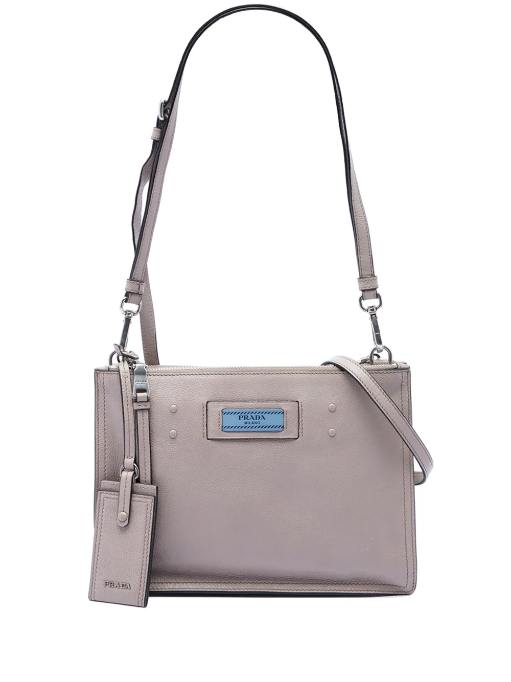Prada Pre-Owned 2013-2026 Glace Calf Etiquette satchel - Grigio