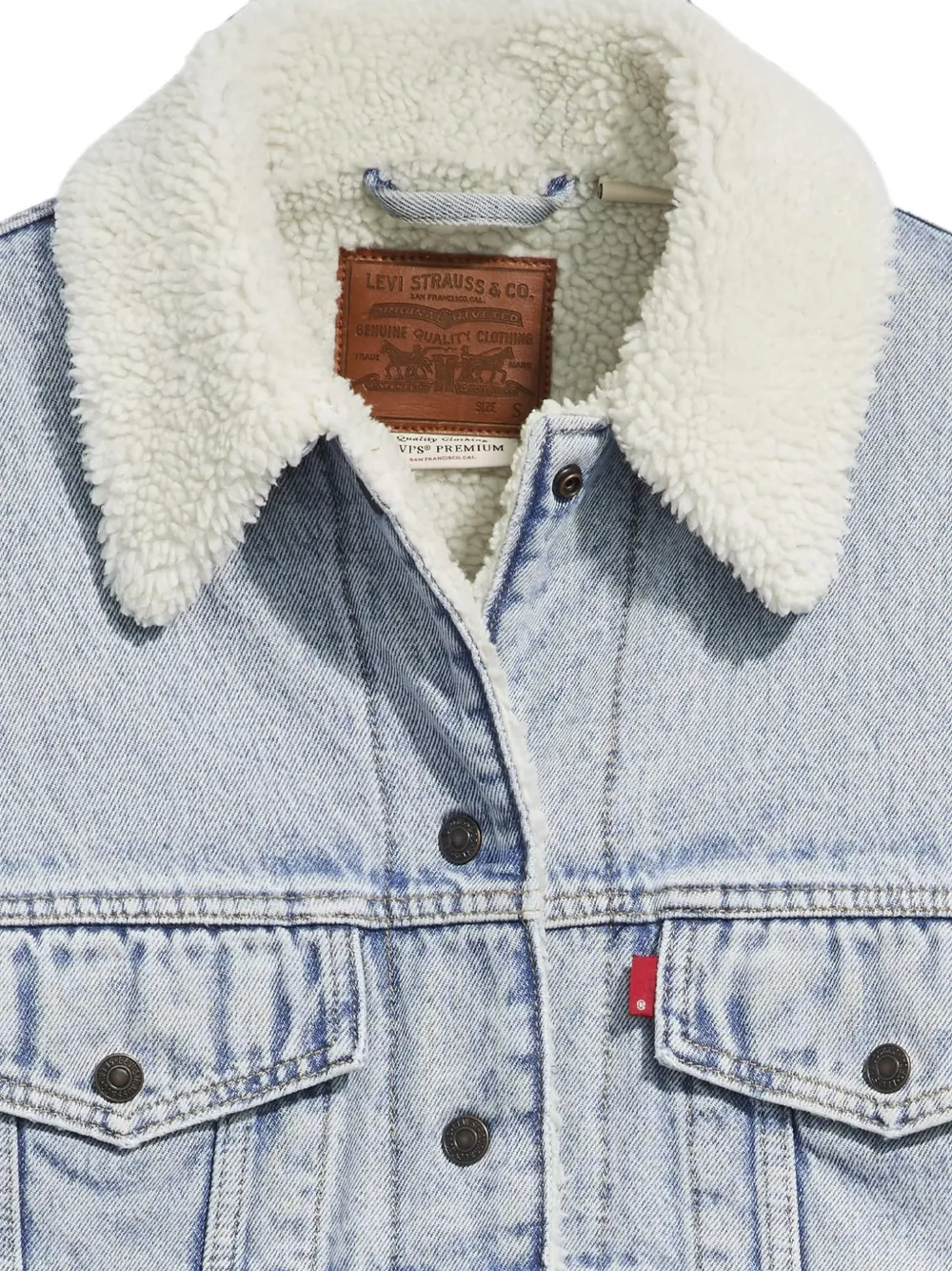Levi's 90s sherpa denim jack Blauw