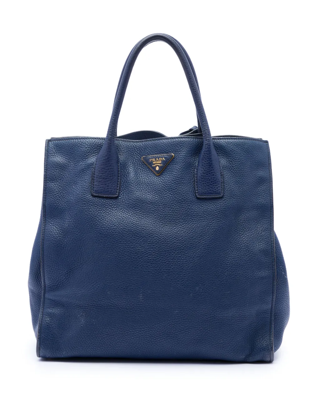 Prada Pre-Owned 2000-2013 Vitello Daino Open Convertible Tote satchel - Blu