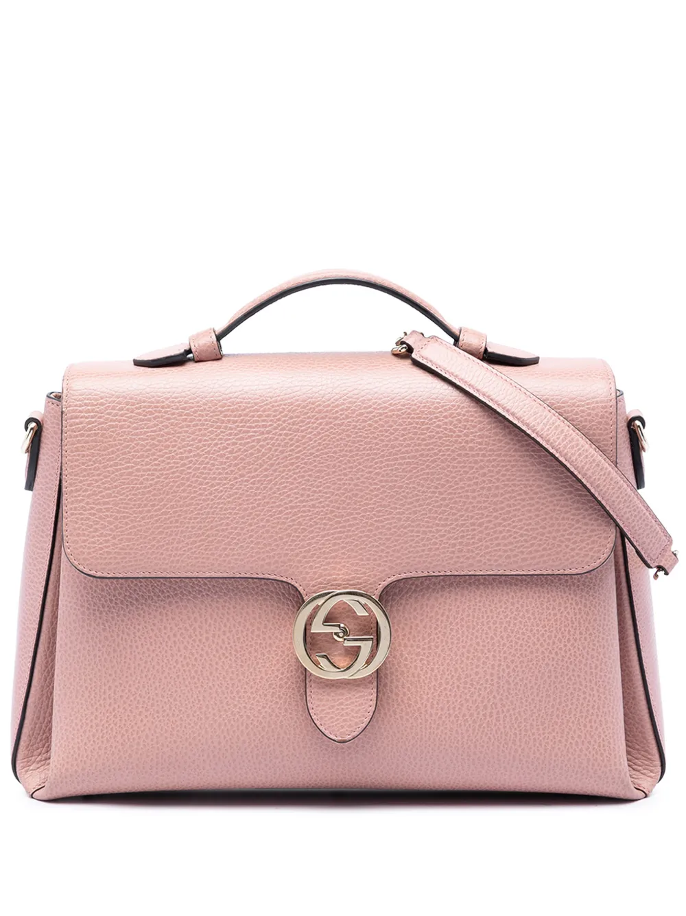 Gucci Pre-Owned 2016-2026 Medium Dollar Calfskin Interlocking G satchel - Rosa