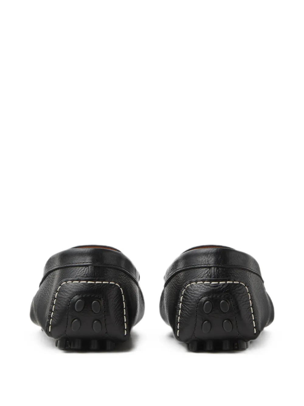 Versace Robin leren loafers Zwart
