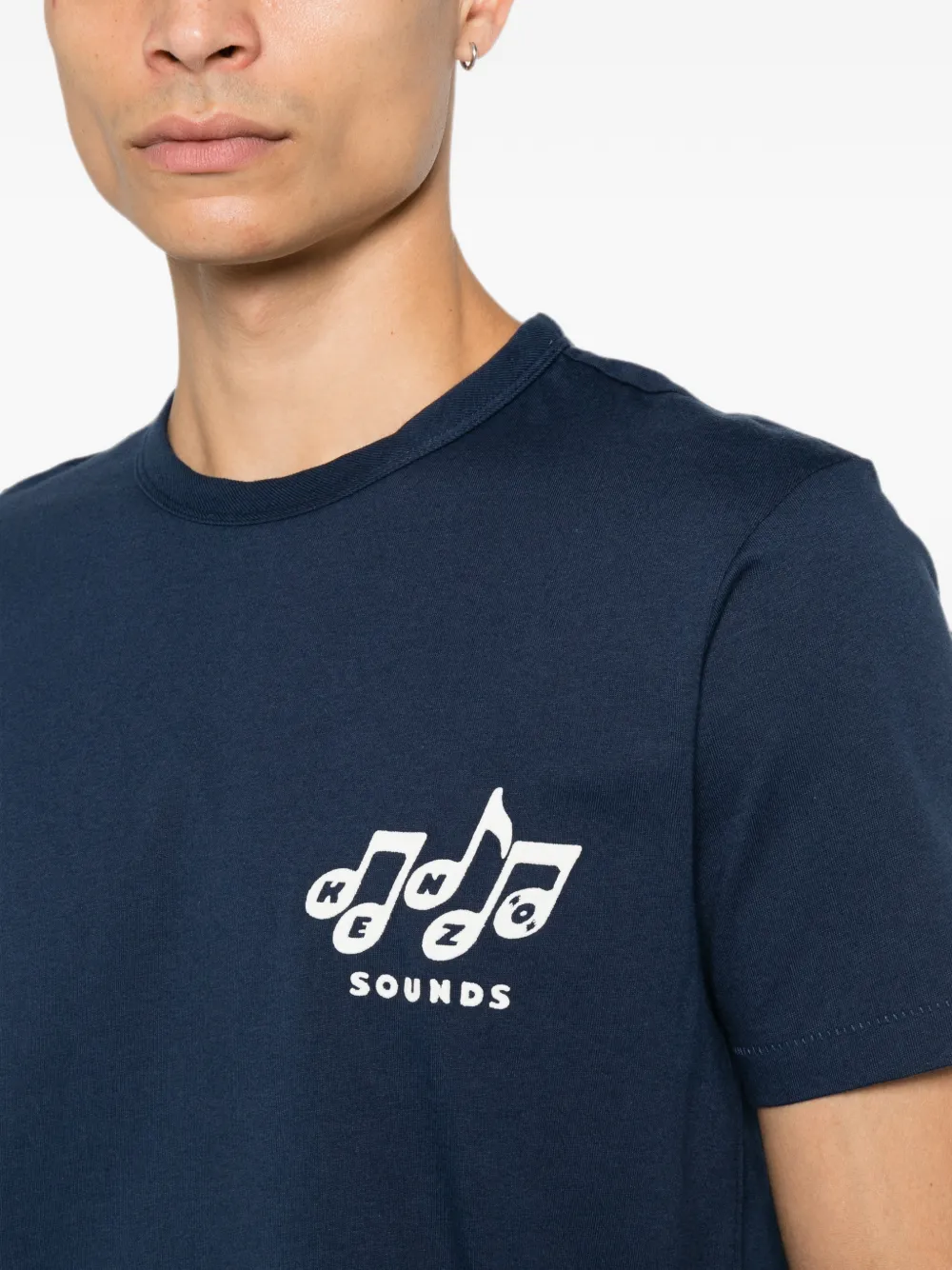 Kenzo Sounds T-shirt met logoprint Blauw