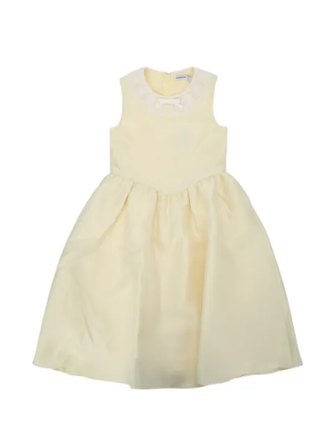 Self-Portrait Kids lace-collar taffeta midi dress