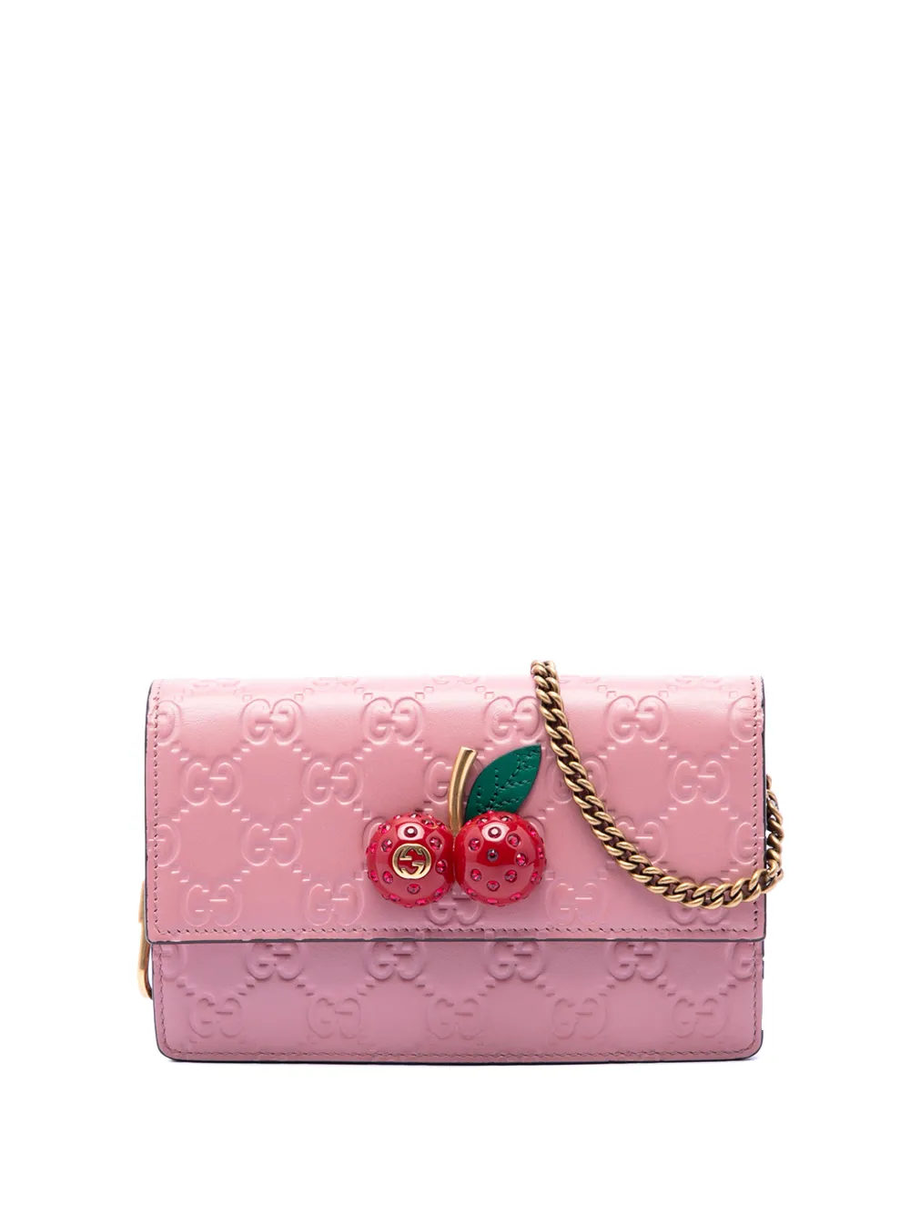 Gucci Pre-Owned 2000-2015 Mini Guccissima Cherry crossbody bag - Rosa