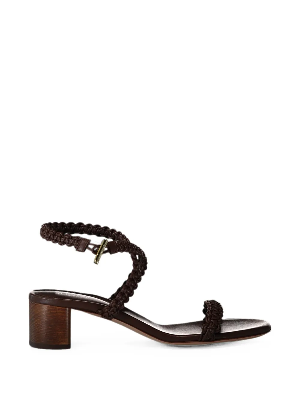 Gianvito Rossi braided block-heel sandals - Braun