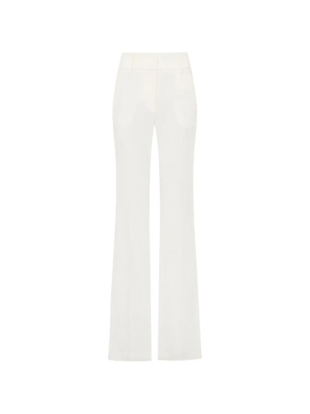 Gabriela Hearst Ianthe corduroy-texture flared trousers - Weiß