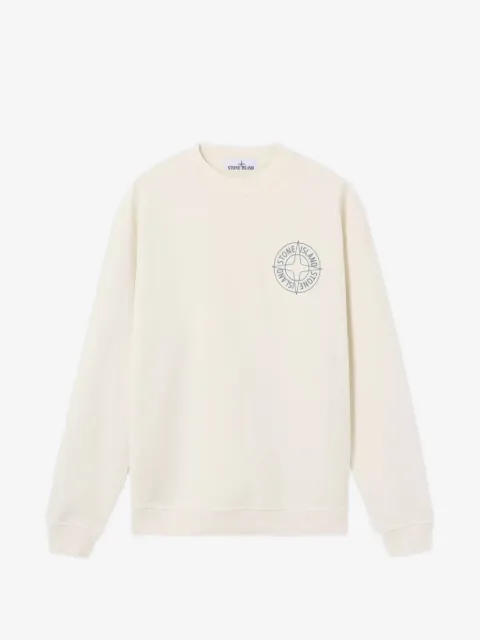 Stone Island logo-print cotton sweatshirt