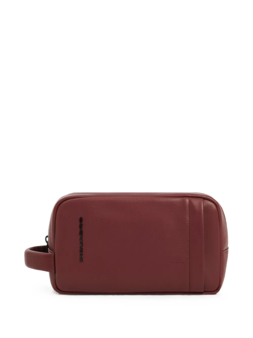PIQUADRO logo-plaque side-handle toiletry bag - Rot