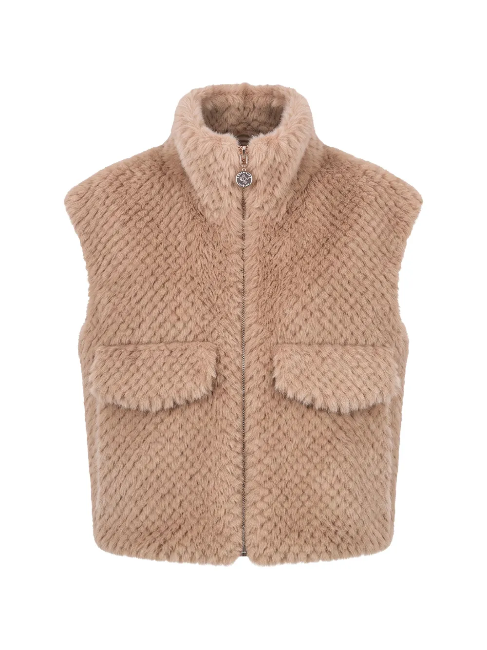 HIGH SOCIETY Alea faux-fur gilet - Braun