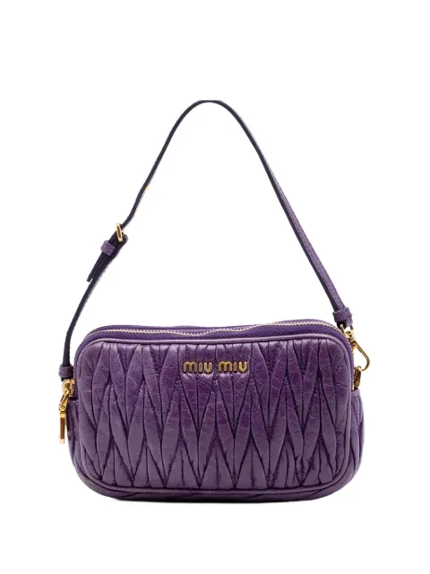 Miu Miu Pre-Owned 2010-2026 Nappa Matelasse Double Zip handbag