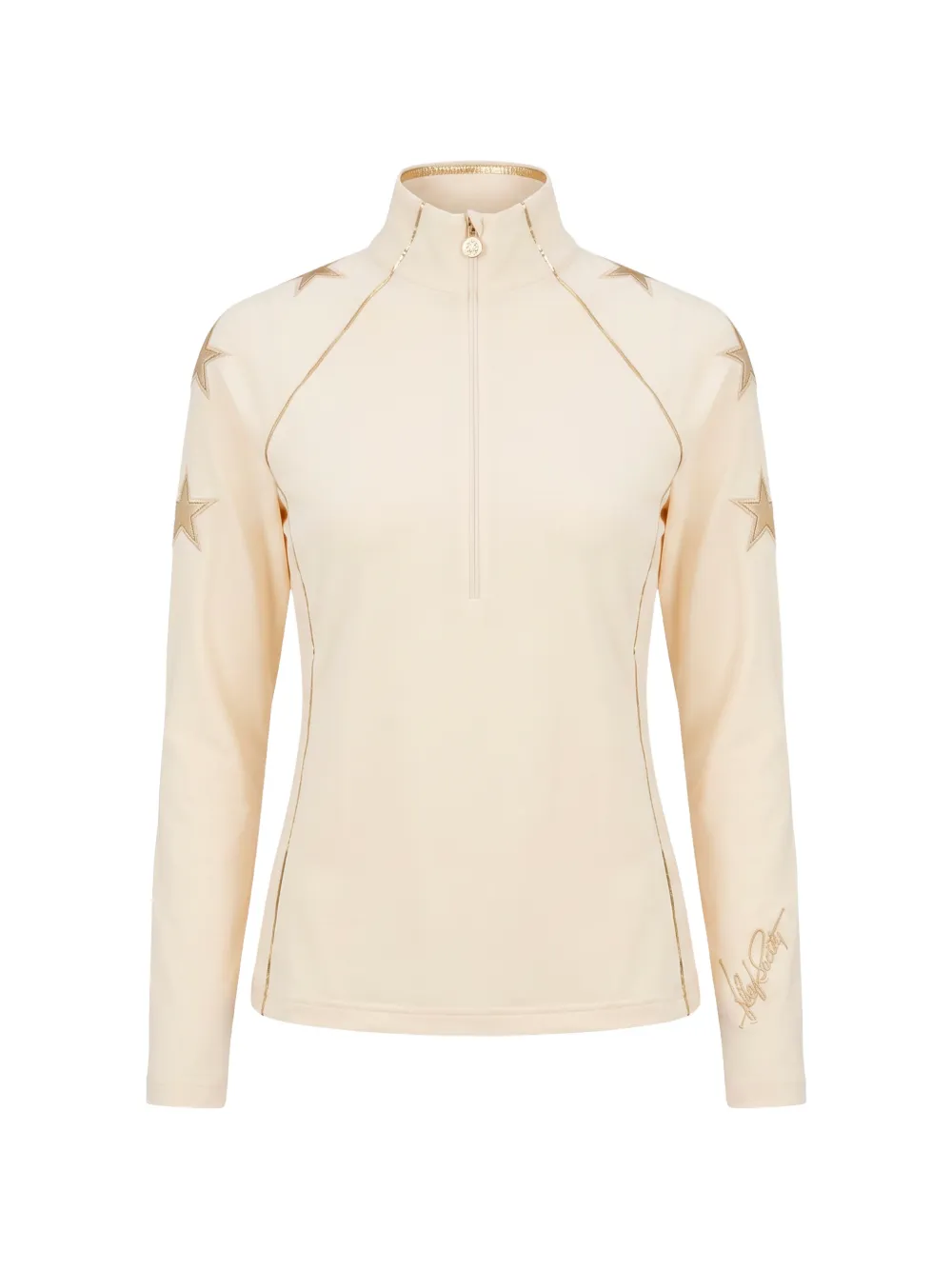 HIGH SOCIETY Stella star-patch half-zip base layer - Nude