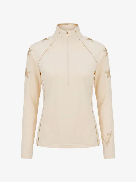 HIGH SOCIETY Stella star-patch half-zip base layer