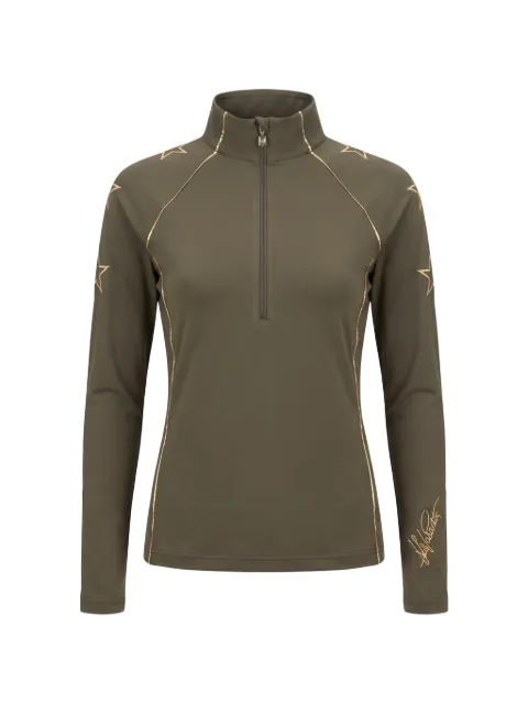 HIGH SOCIETY Stella star-patch half-zip base layer