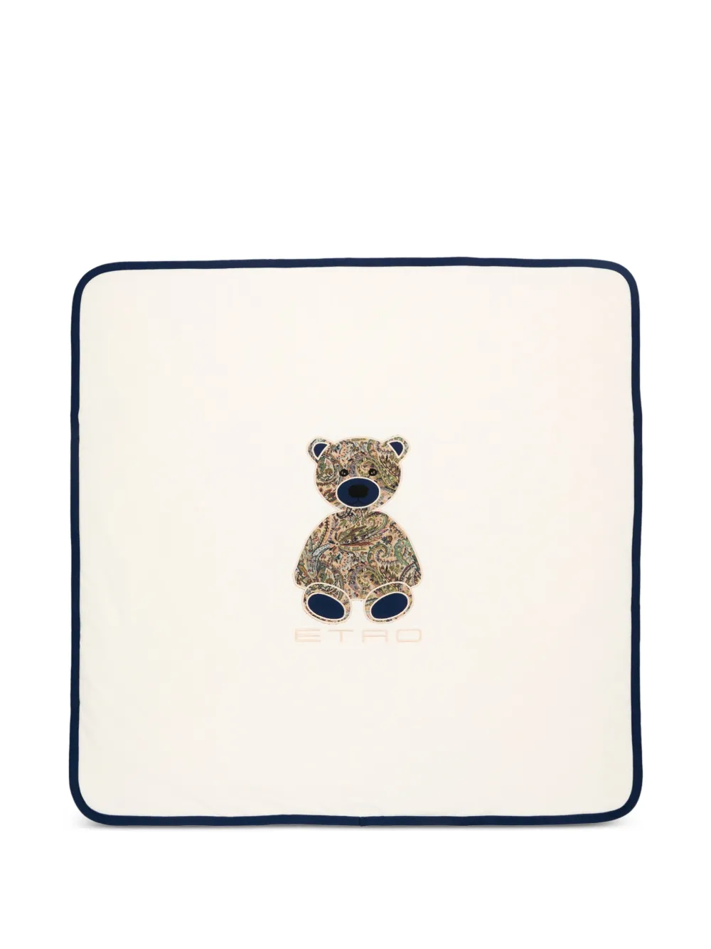 ETRO KIDS teddy-bear cotton blanket - Toni neutri