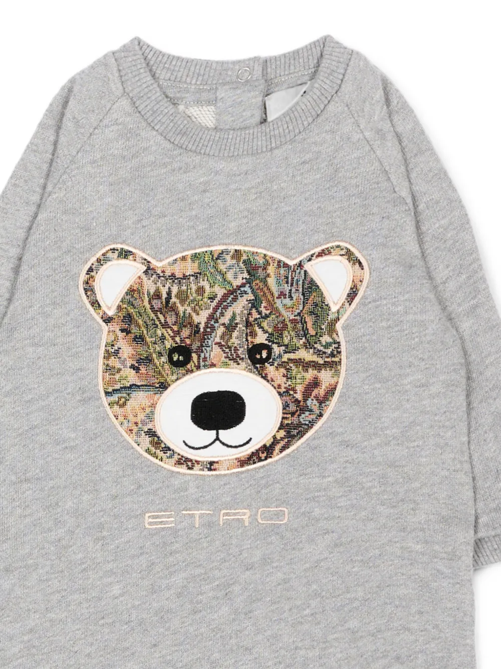 ETRO KIDS Romper met teddybeer-patch Grijs