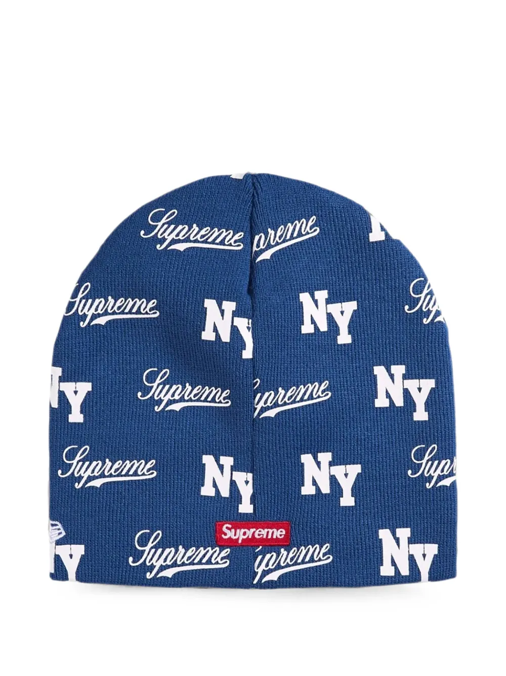 Supreme x New Era muts met logo Blauw