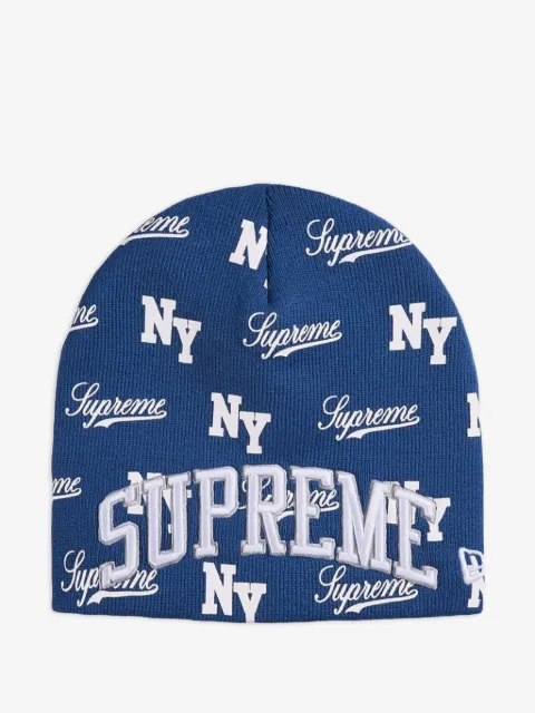 Supreme gorro con logo en colaboración con New Era
