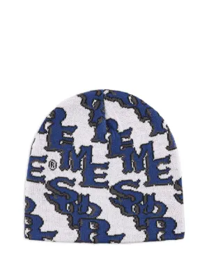 Supreme x New Era Logo Beanie | Blue | FARFETCH SG