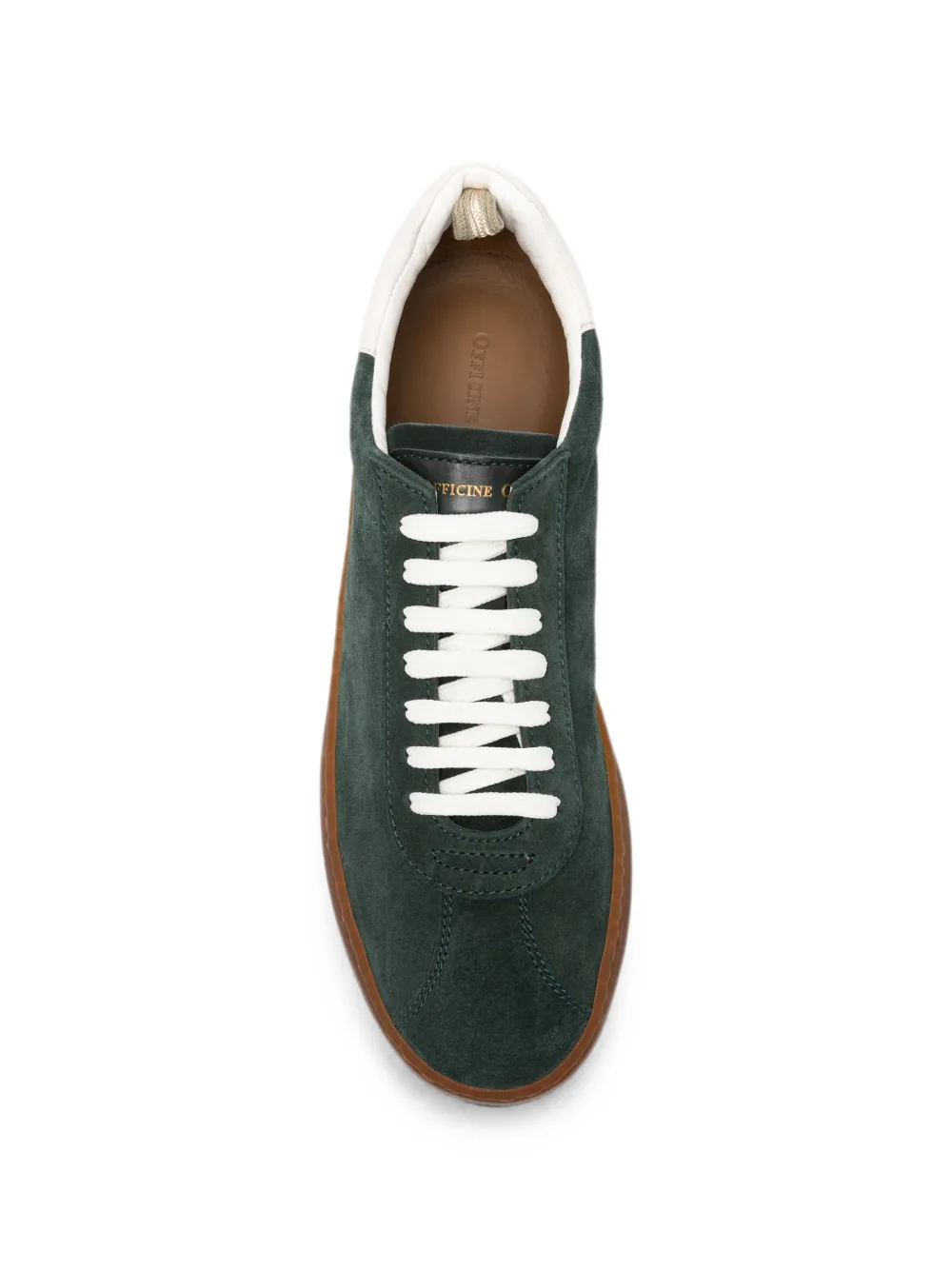 Officine Creative suede low-top sneakers Groen