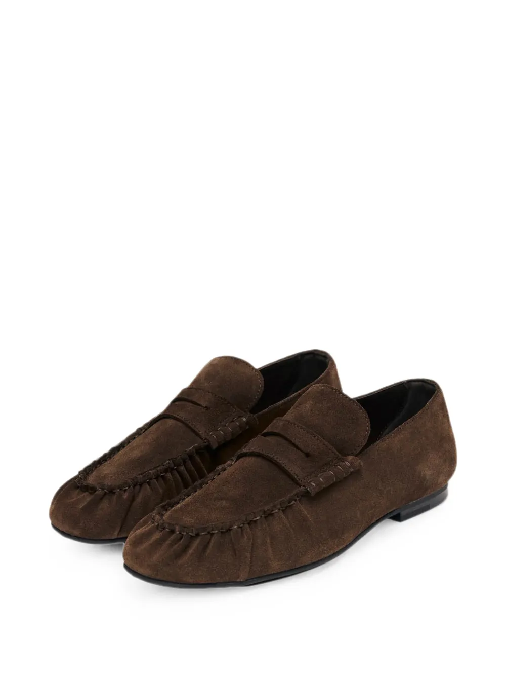 ALOHAS Aven penny-strap suede loafers Bruin