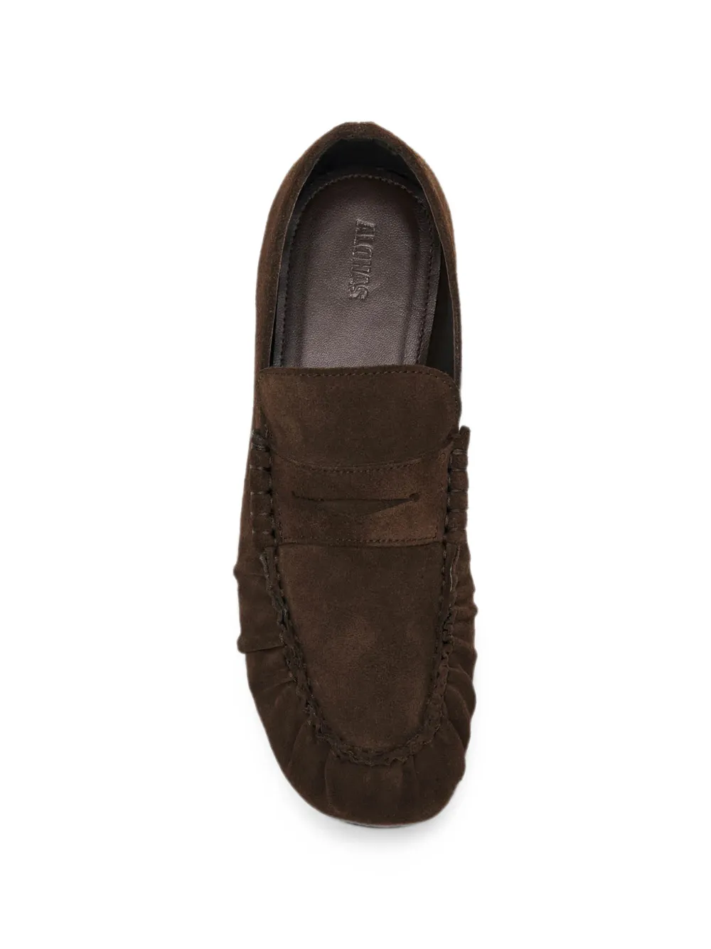 ALOHAS Aven penny-strap suede loafers Bruin