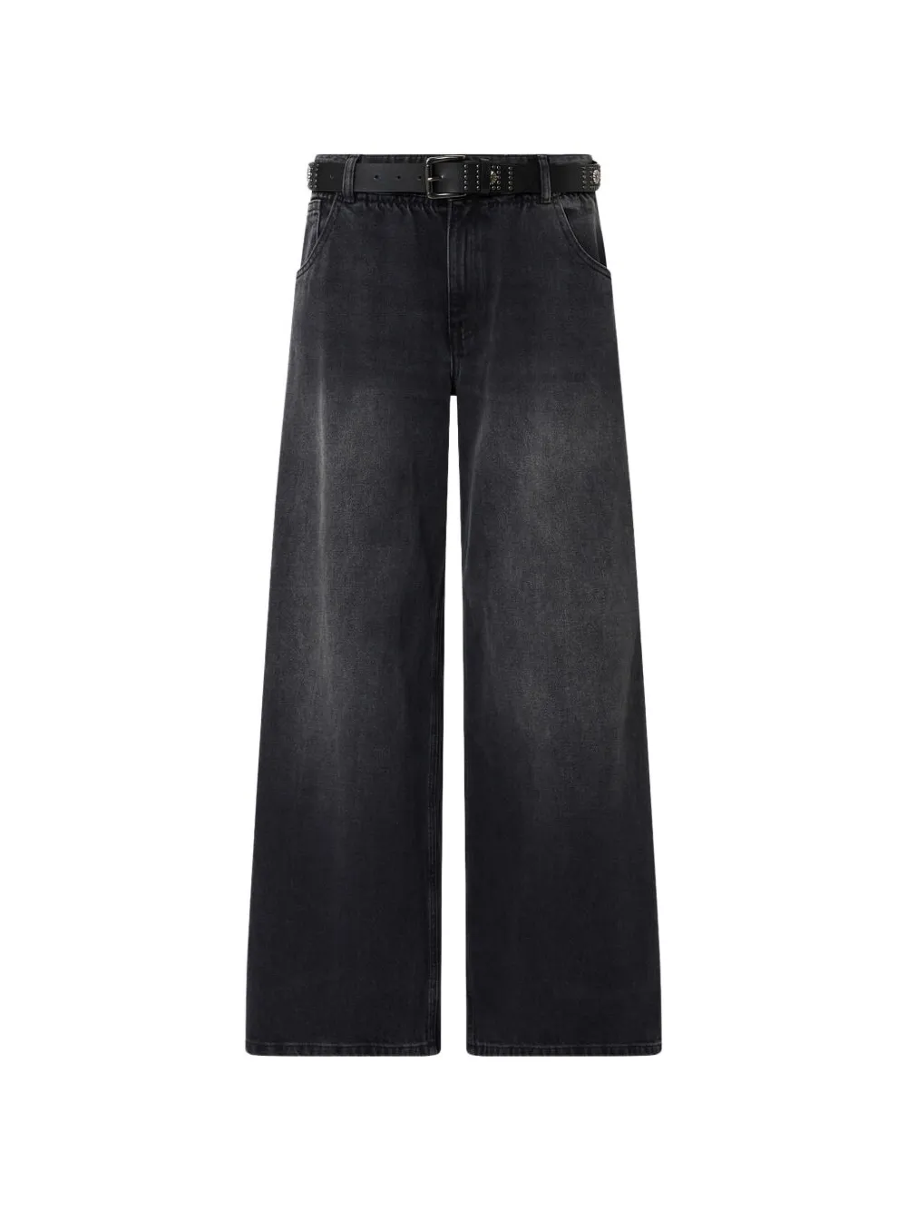 LIU JO belted-waist wide-leg jeans - Nero