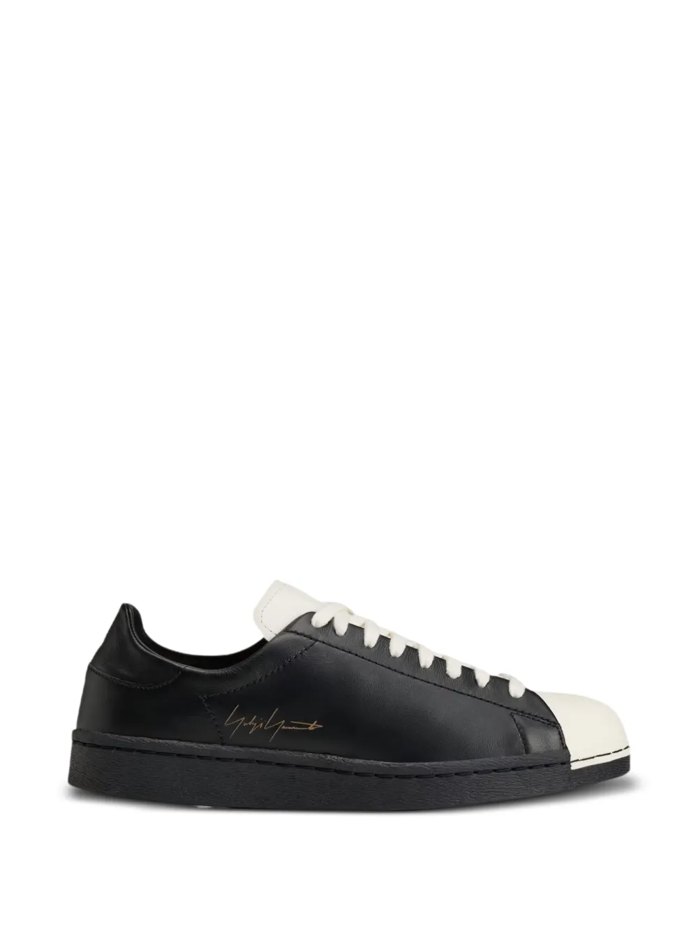 Y-3 Superstar shell-toe leather sneakers Zwart