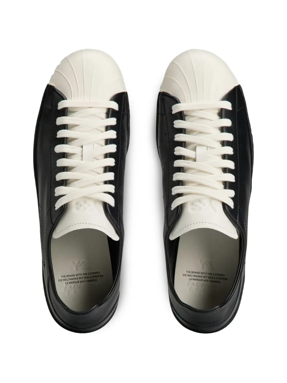 Y-3 Superstar shell-toe leather sneakers Zwart