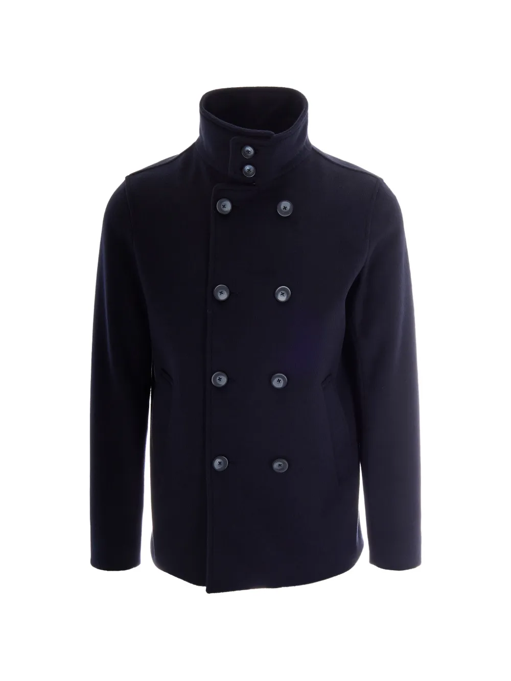 Herno double-breasted high-neck coat | azul | Image 1