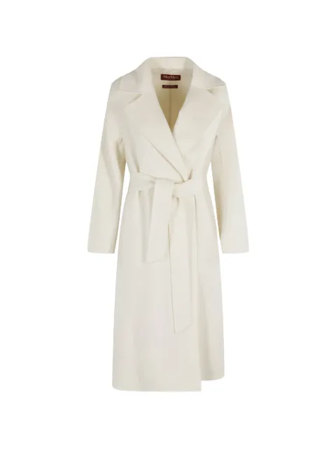 Max Mara belted-waist notch-lapel coat