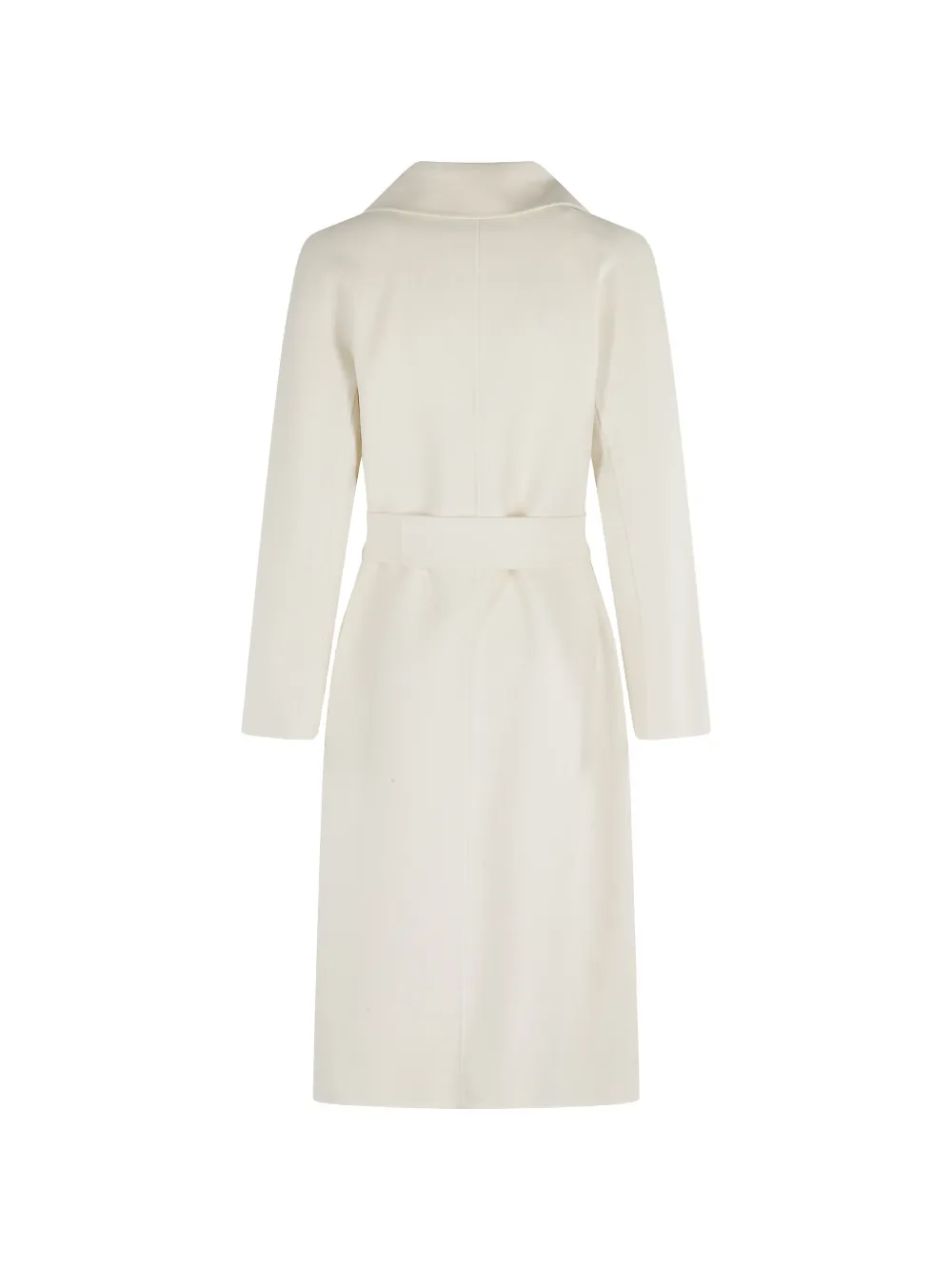 Max Mara Jas met gekerfde revers en ceintuur Beige