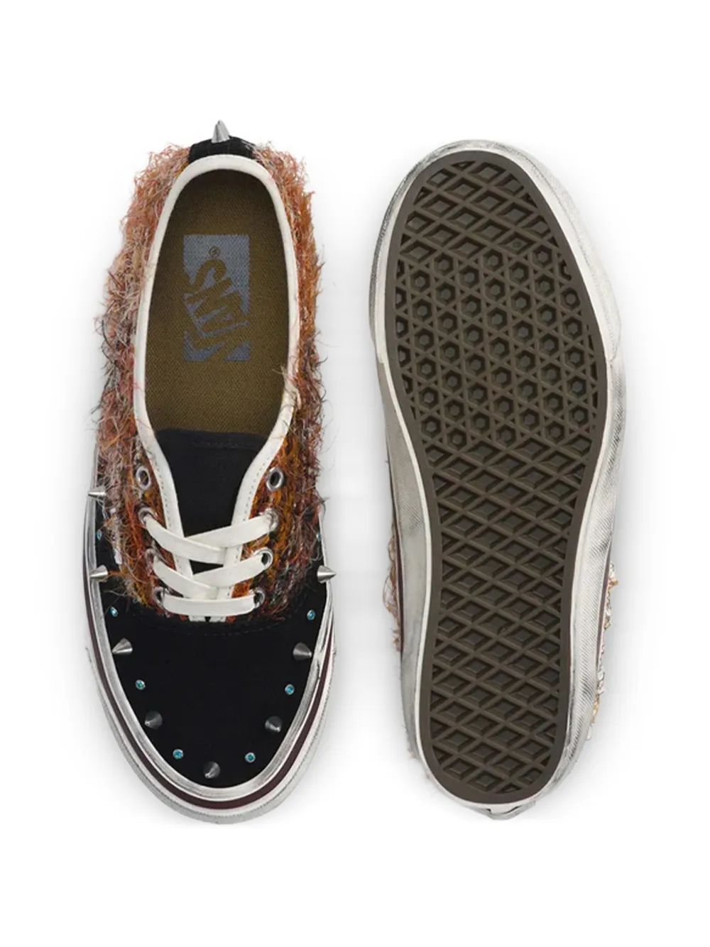 Vans Lx Authentic 44 sneakers verfraaid met spikes en franje Bruin