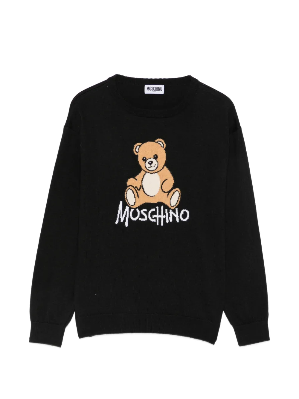 Moschino Kids Teddy Bear long-sleeve sweater - Nero