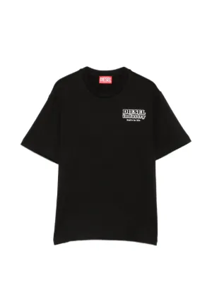 Diesel Kids Oval D ロゴ Tシャツ | ブラック | FARFETCH JP
