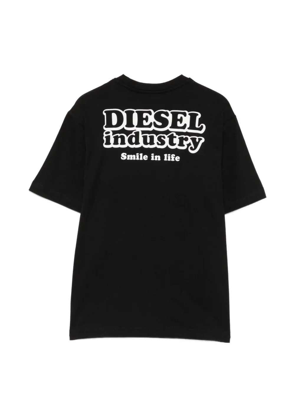 Diesel Kids B T-shirt met logo-print Zwart