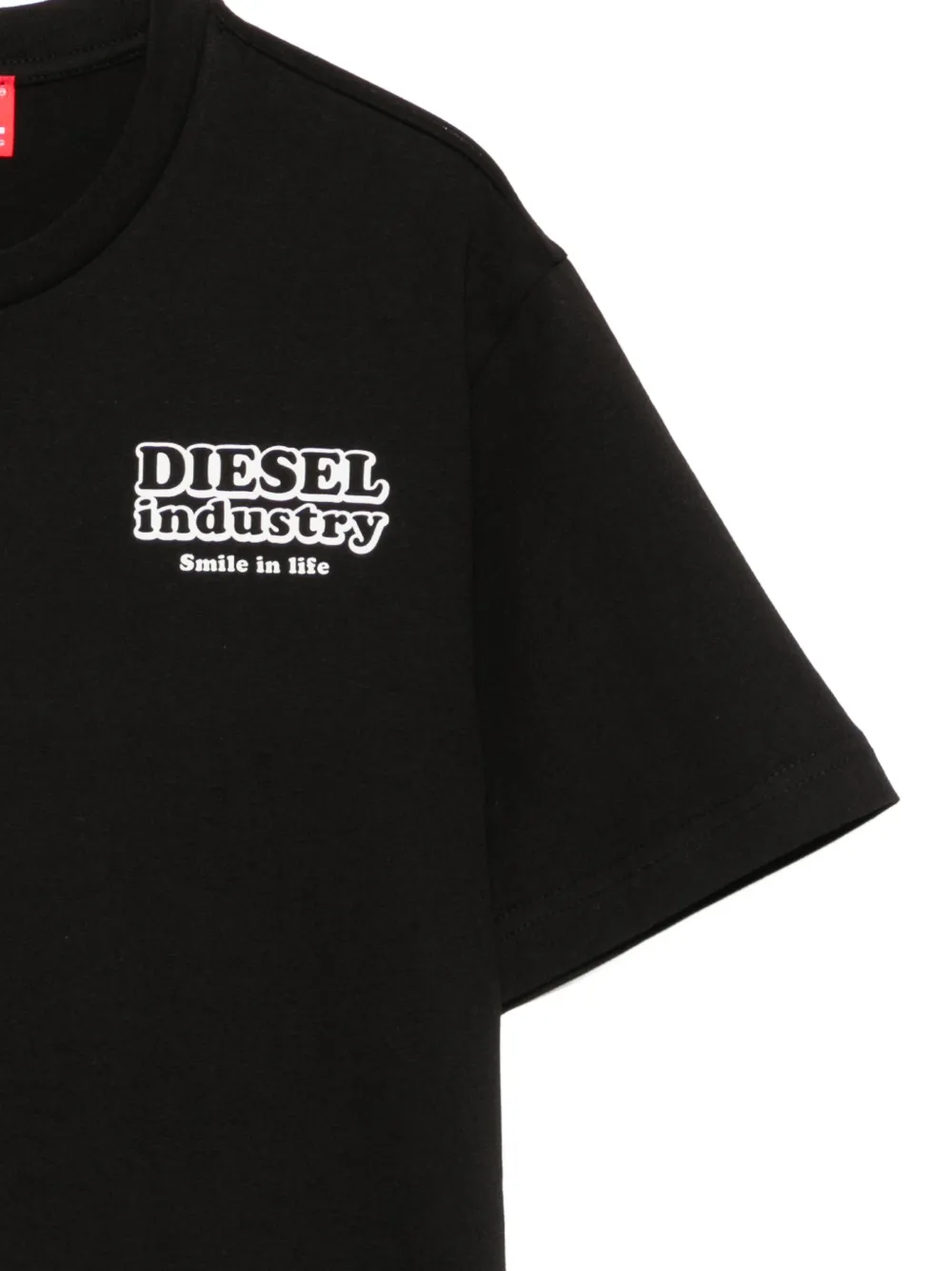 Diesel Kids B T-shirt met logo-print Zwart