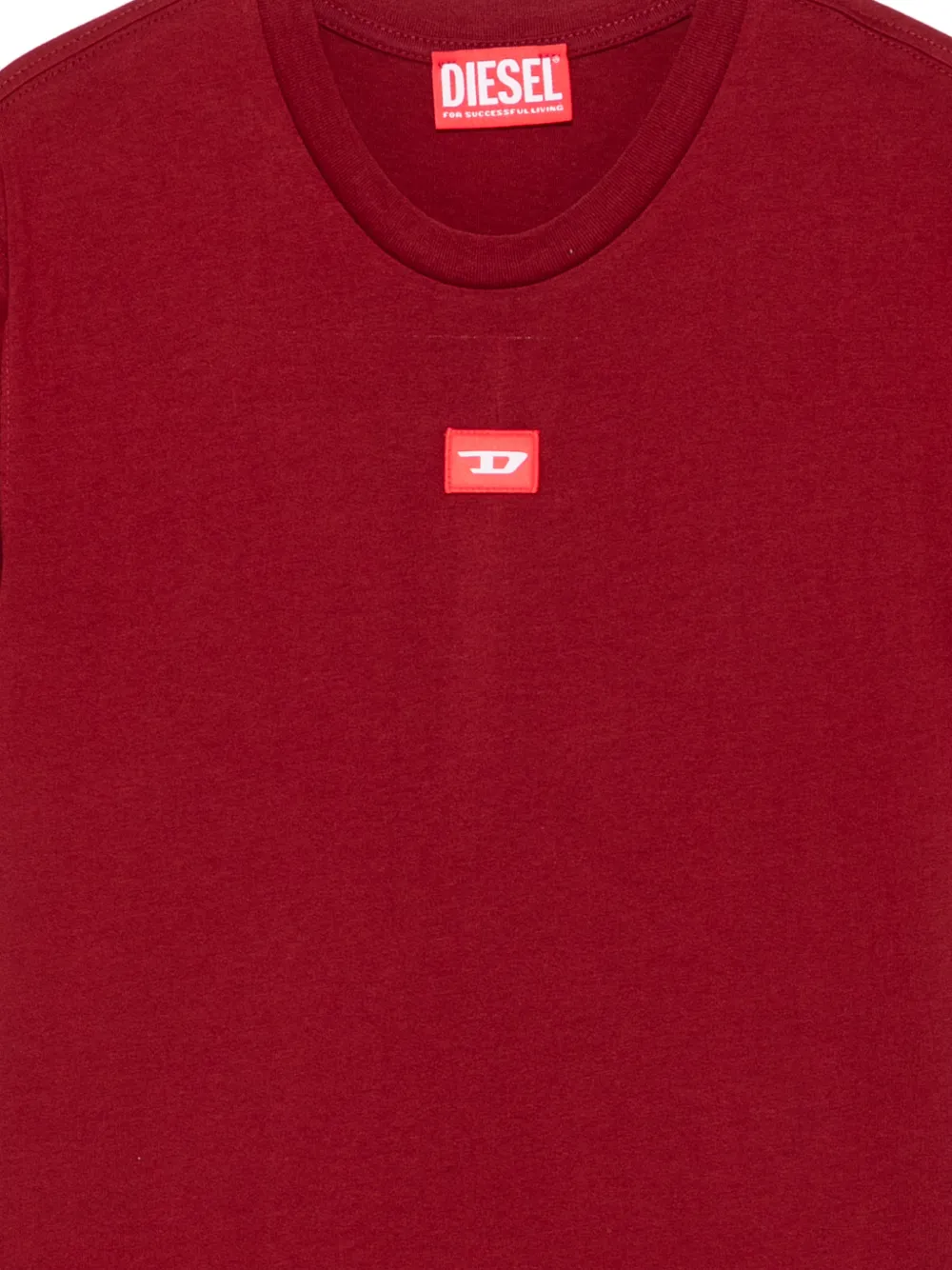 Diesel Kids T-shirt met logopatch Rood