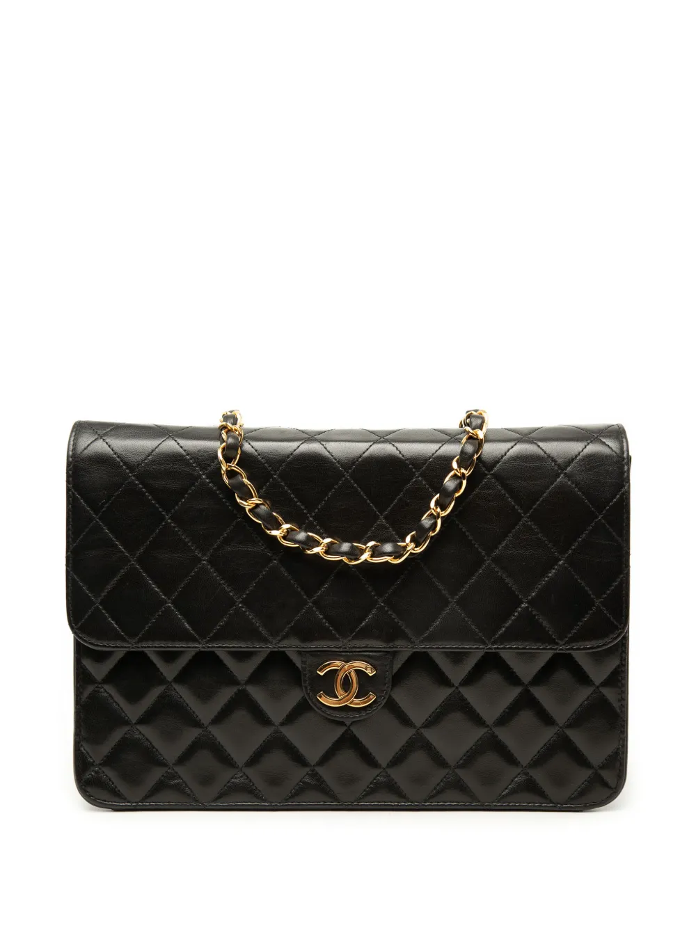 CHANEL Pre-Owned 1997-1999 Medium CC Quilted Lambskin Single Flap shoulder bag - Nero