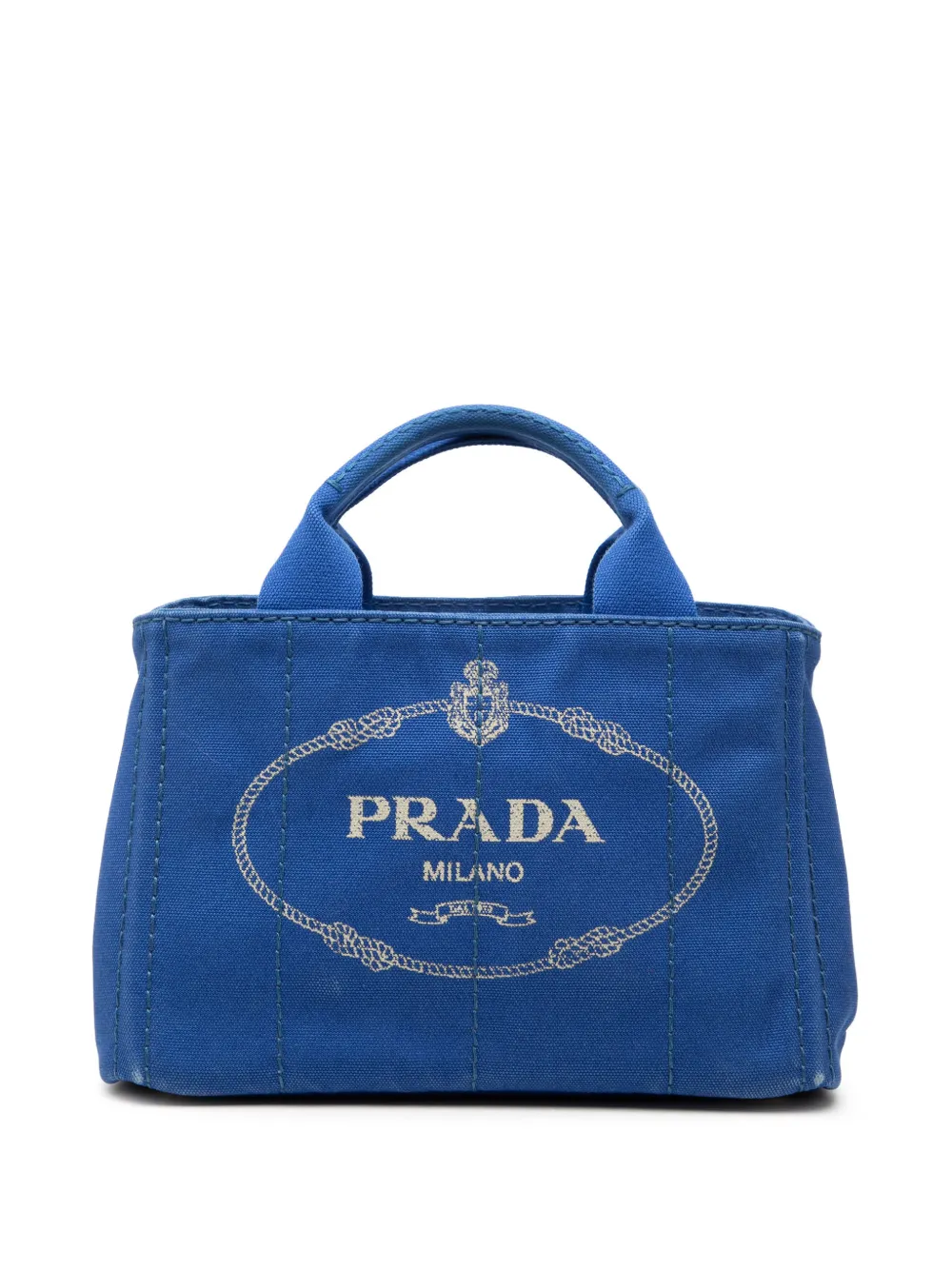 Prada Pre-Owned 2013-2026 Small Canvas Canapa Logo satchel - Blu