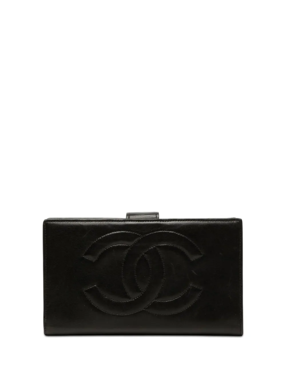CHANEL Pre-Owned 1991-1994 CC Lambskin Bifold Wallet long wallets - Nero