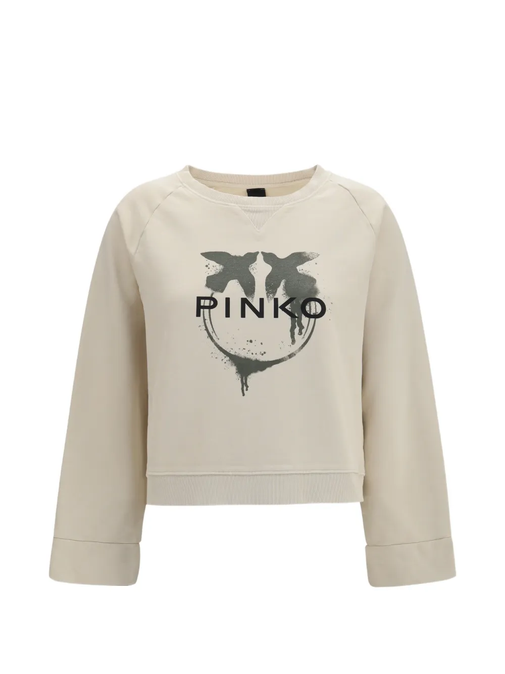 PINKO Neves logo-print sweatshirt - Nude