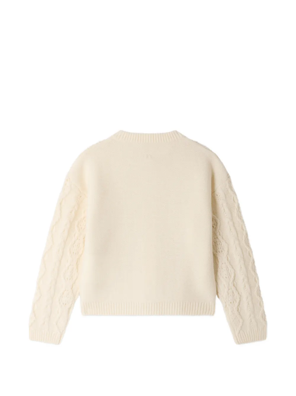 Bonpoint Marella kabelgebreid vest Beige