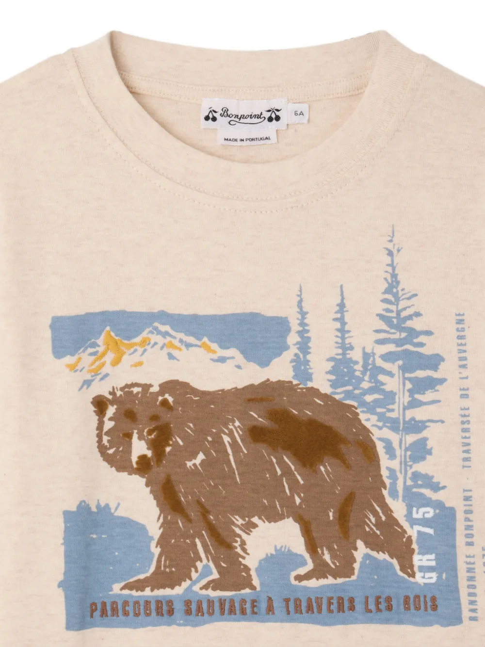 Bonpoint Tadda T-shirt met lange mouwen en grafische print Beige