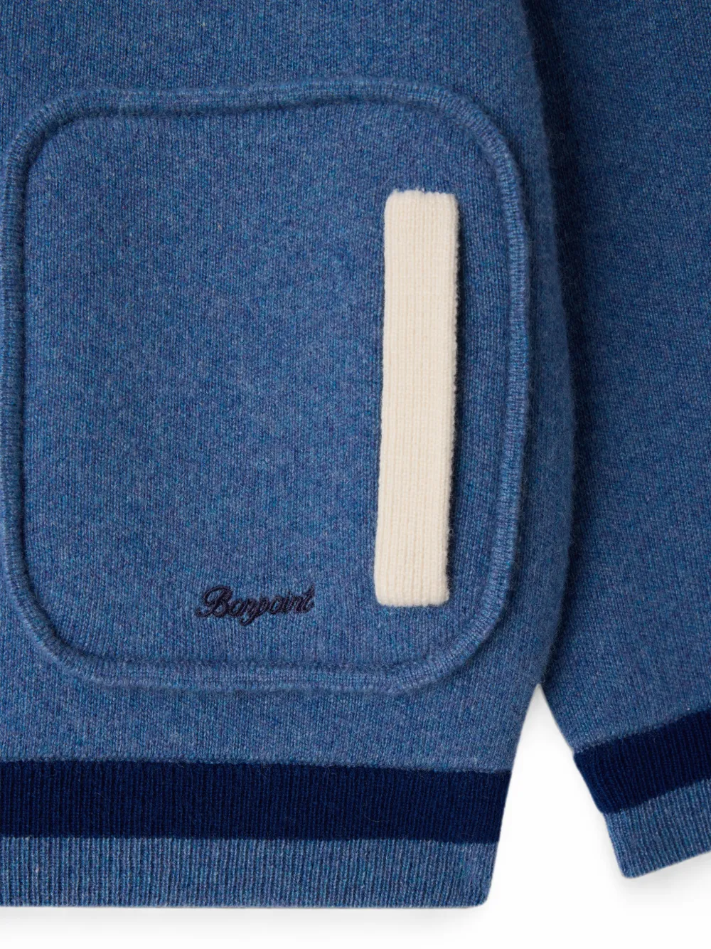 Bonpoint Wollen vest met contrasterende kraag Blauw