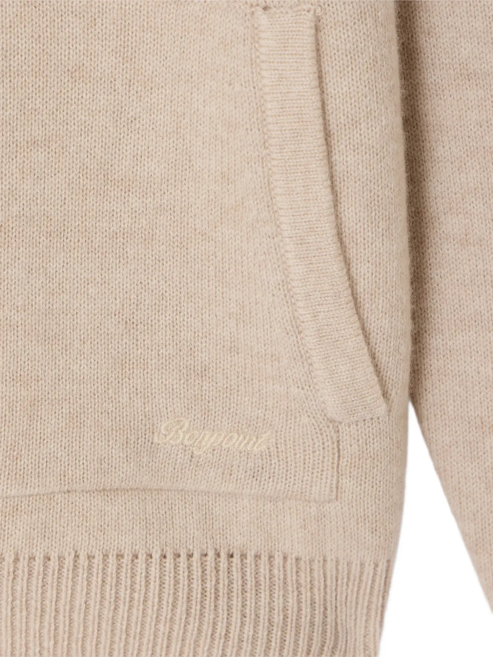 Bonpoint Janumahil hoodie met geborduurd logo Beige